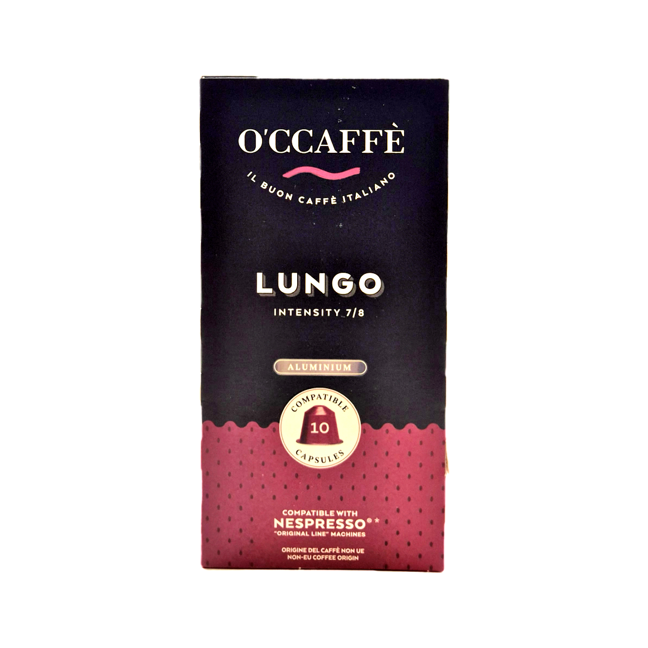 Kapsle pro Nespresso O'Ccaffé Lungo hliník 10 porcí