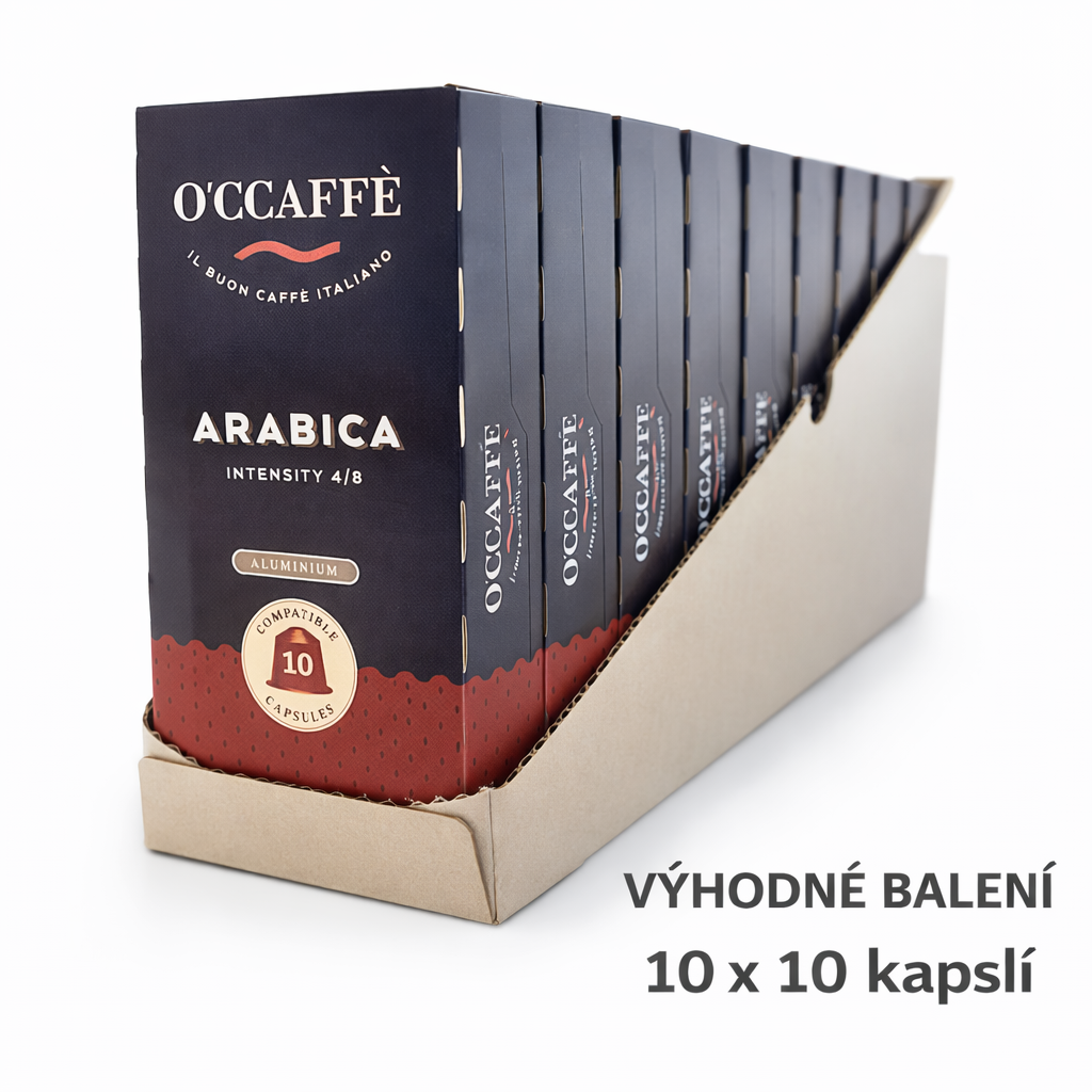 Kapsle pro Nespresso O'Ccaffé Arabica hliník 100 porcí
